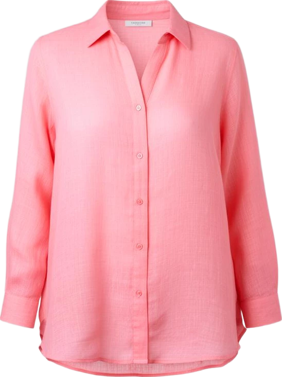 top: Lumen Studio Linen Blend Flowing Shirt