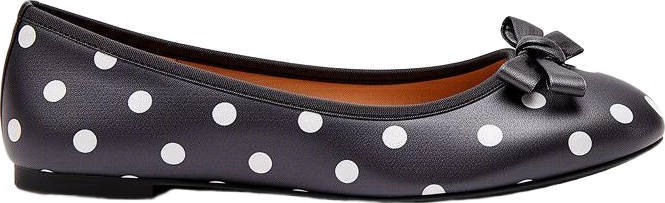 shoes: Atlas & Co Polka Dot Ballet Flats With Bow Detail