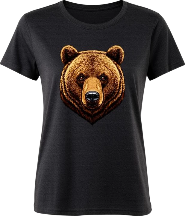 top: Lumen Studio Bear Graphic Short Sleeve T-Shirt