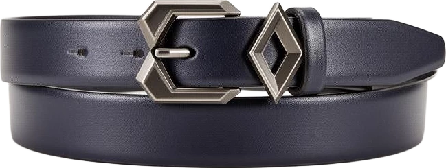 accessory: Mira & Stone Geometric Buckle Leather Belt
