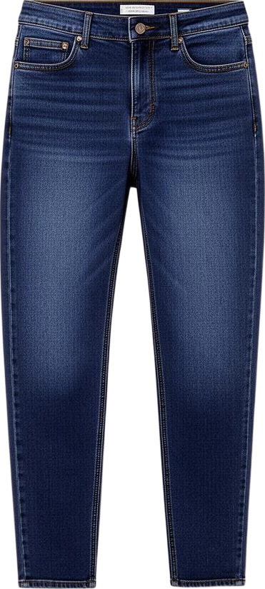 bottom: Lumen Studio Relaxed Low-Rise Tapered Jeans
