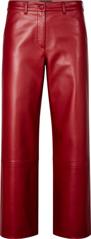 bottom: Mira & Stone Full-Length Leather Trousers
