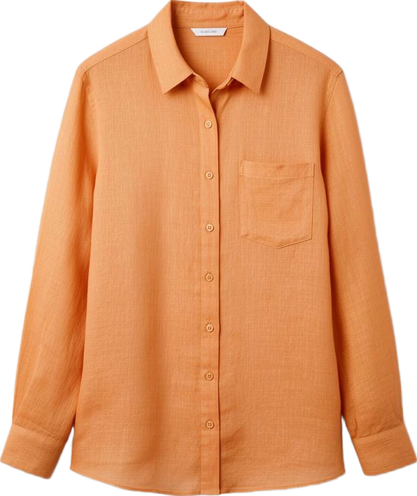 top: Mira & Stone Linen Button-Down Shirt With Chest Pocket