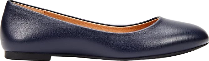 shoes: Lumen Studio Leather Backless Ballet Flats