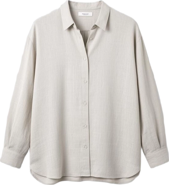 top: Lumen Studio Relaxed Ramie Oversized Shirt