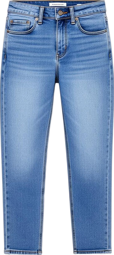 bottom: Lumen Studio Cropped High-Waist Jeans