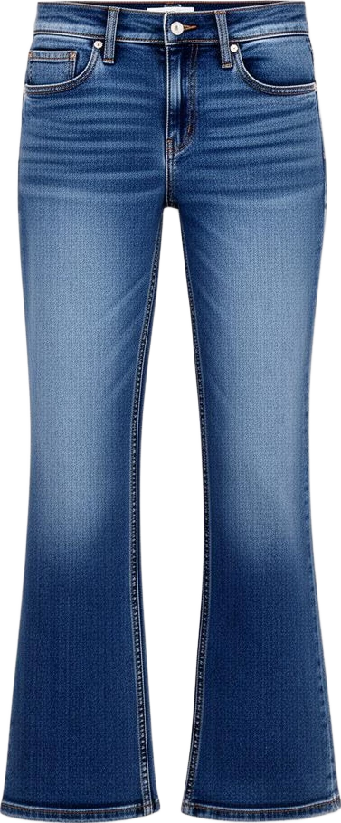 bottom: Mira & Stone Mid-Rise Bootcut Denim Jeans
