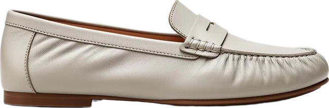shoes: Atlas & Co Gathered Leather Loafer Shoes
