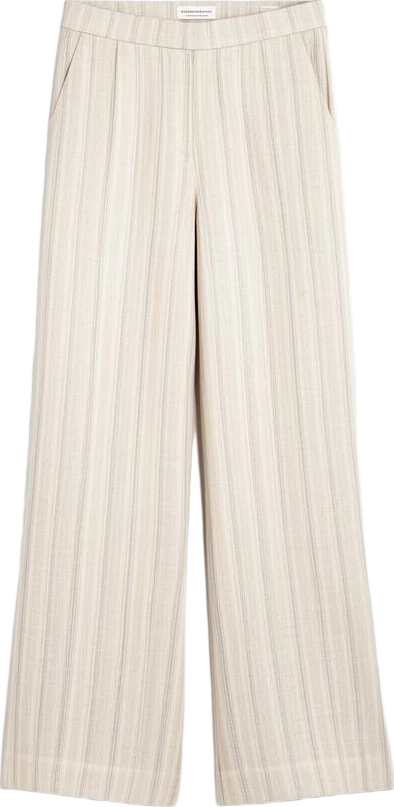 bottom: Avenir Striped Linen-Blend Wide-Leg Trousers