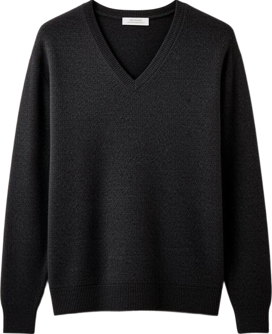 top: Northwind Soft Wool V-Neck Sweater