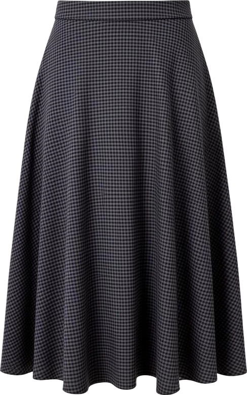 bottom: Lumen Studio Gingham Drape Midi Skirt