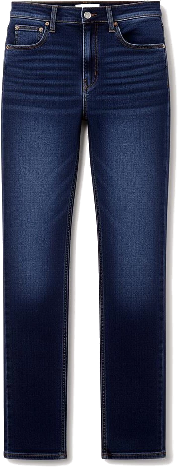 bottom: Atlas & Co Classic High-Rise Straight Leg Jeans