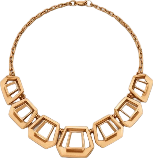 accessory: Mira & Stone Geometric Metal Necklace