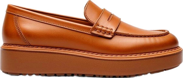 shoes: Lumen Studio Leather Platform Loafer Shoes