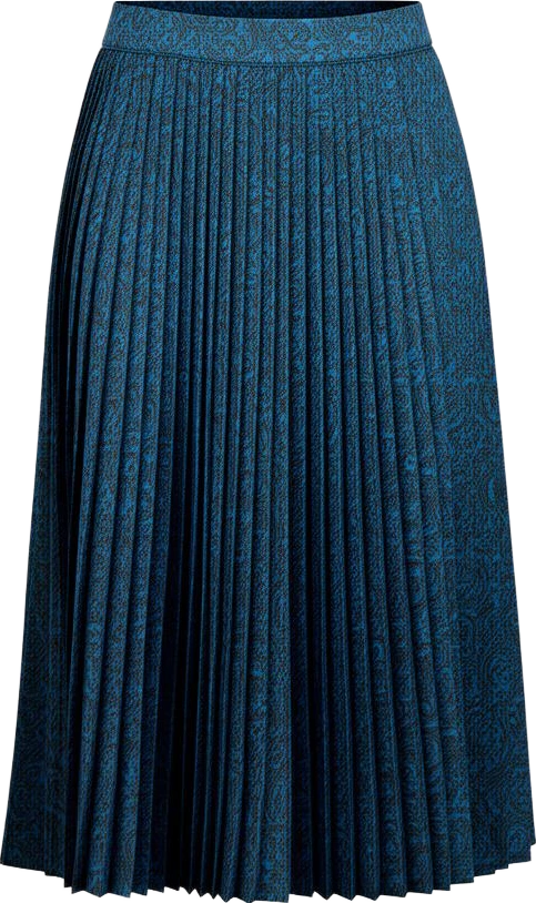 bottom: Avenir Printed Pleated Midi Skirt