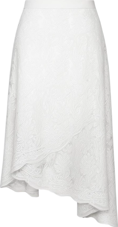 bottom: Lumen Studio Embroidered Asymmetrical Midi Skirt