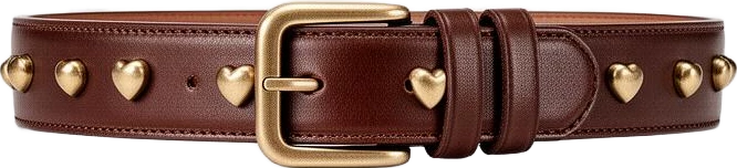accessory: Mira & Stone Leather Heart Stud Belt