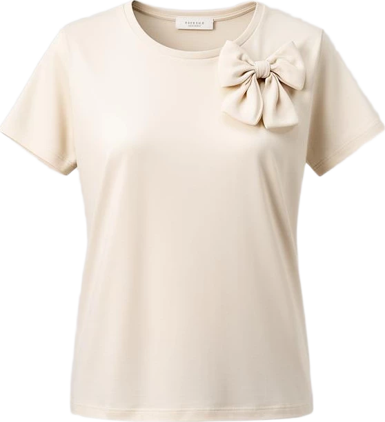 top: Northwind T-Shirt With Bow Detailing