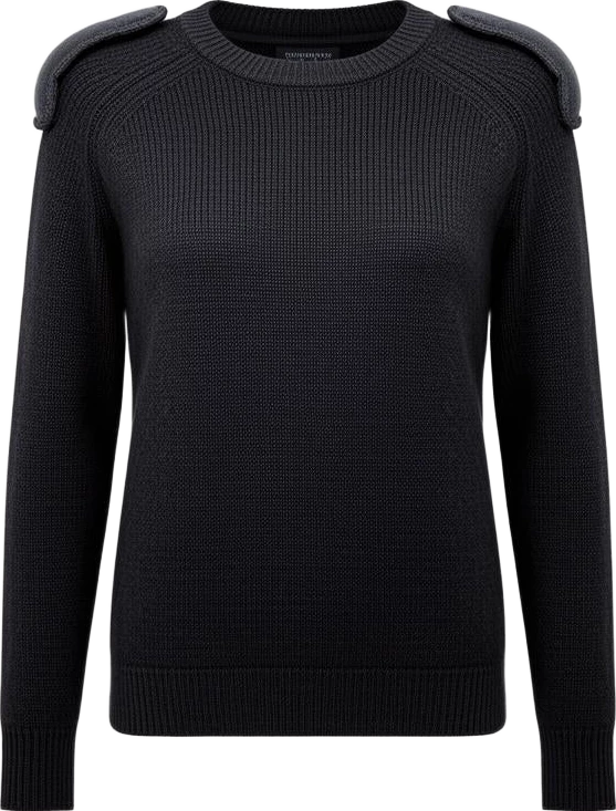 top: Northwind Structured Knit Jumper With Padded Shoulders