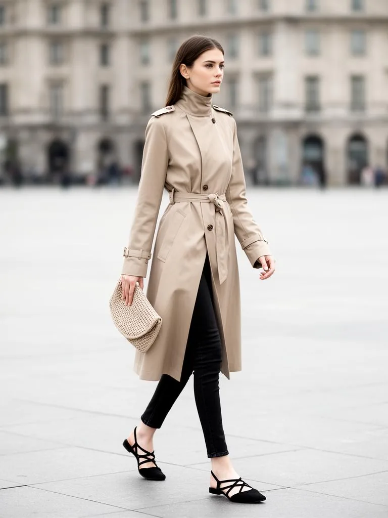 A worn look — AI model image, real catalog garments