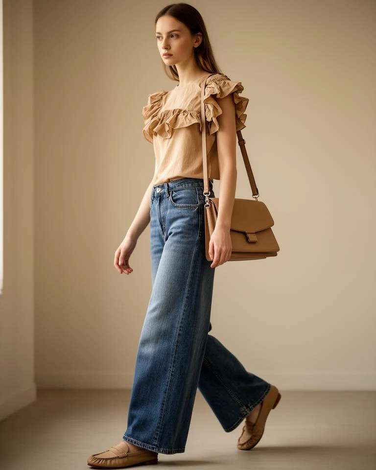 Wide-Leg Denim, worn