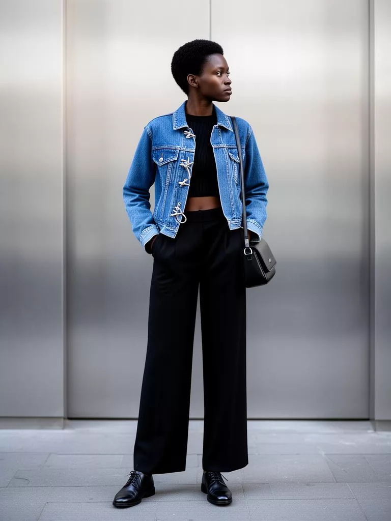 Same-style look: Denim Jacket With Frog Closure