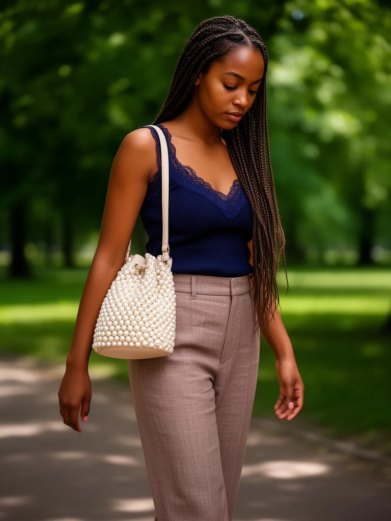 Same-style look: Beaded Bucket Bag