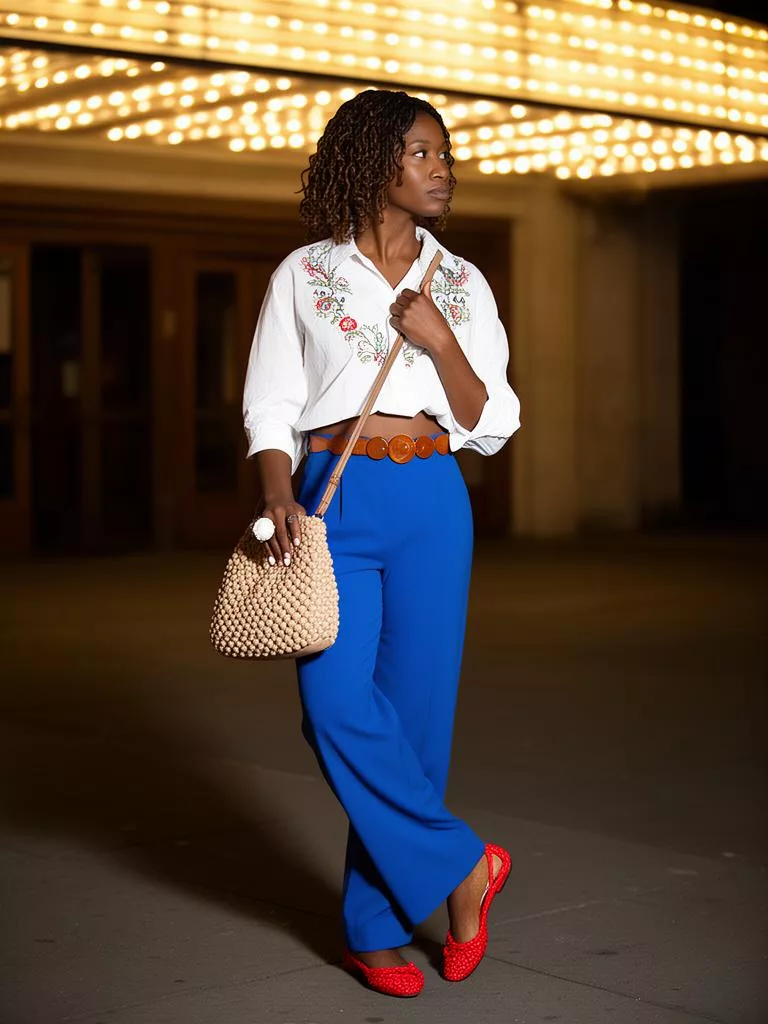 Same-style look: Embroidered Cropped Shirt