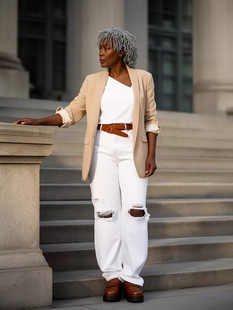 Same-style look: Open Front Blazer With Rolled Sleeves