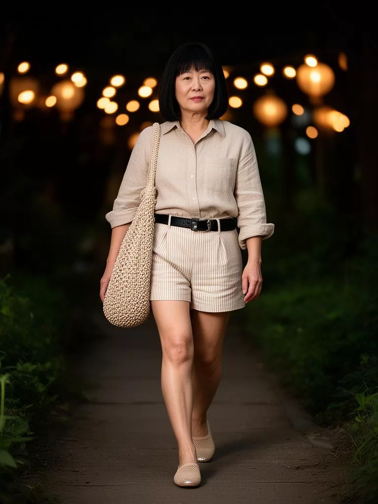 Same-style look: Linen Button-Down Shirt With Chest Pocket