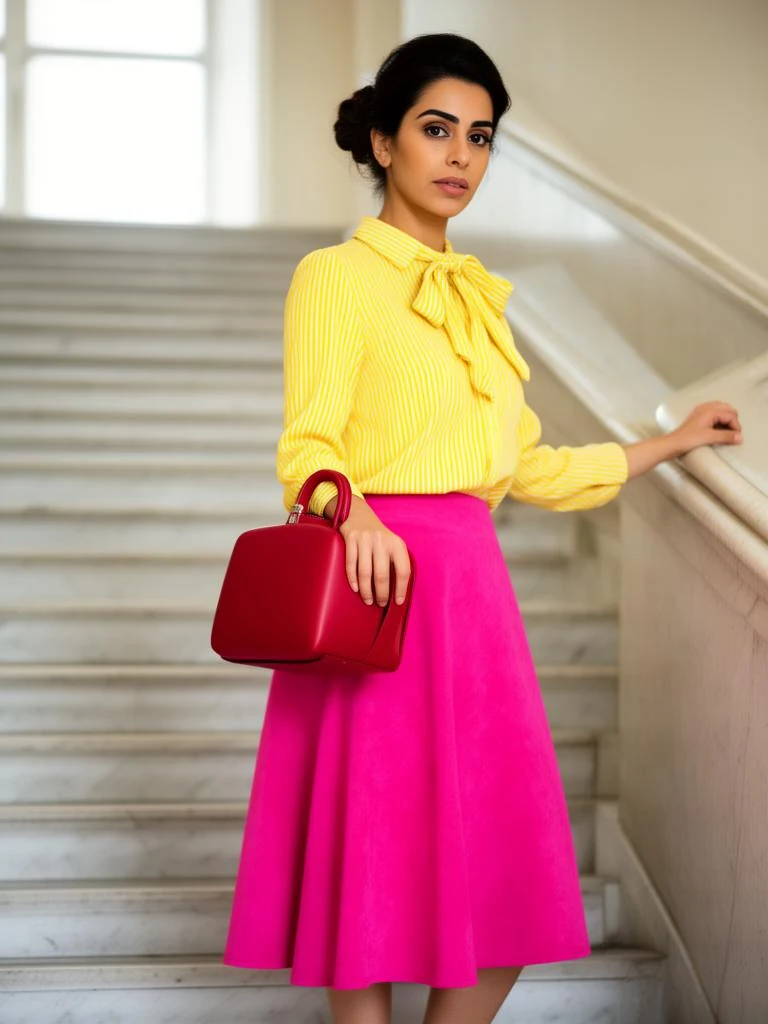 Same-style look: Striped Bow Front Shirt