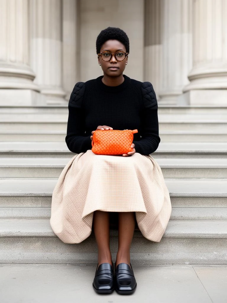 Same-style look: Check Pattern Balloon Skirt