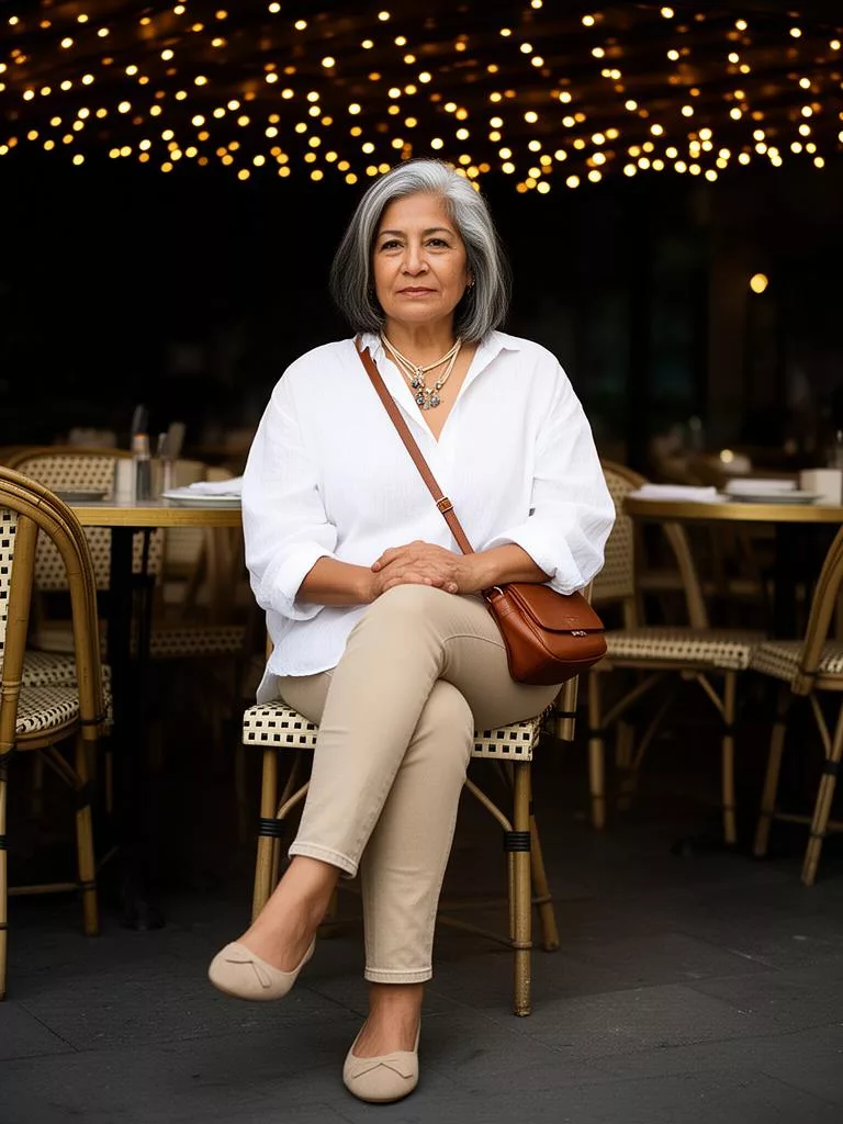 Same-style look: Relaxed Ramie Oversized Shirt