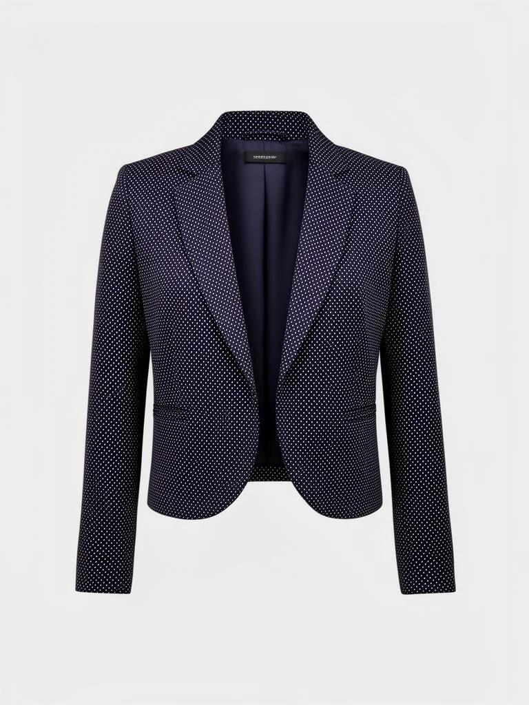 Lumen Studio Cropped Dot Pattern Blazer