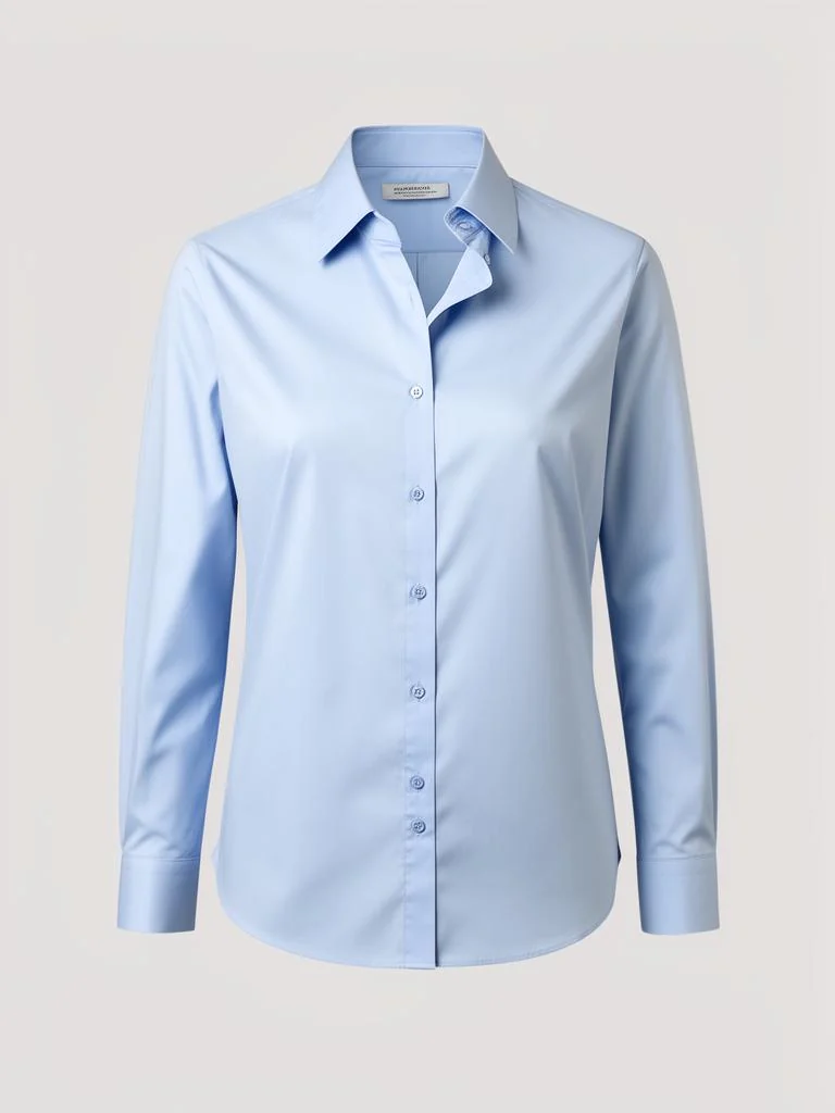 Avenir Asymmetrical Poplin Button-Up Shirt