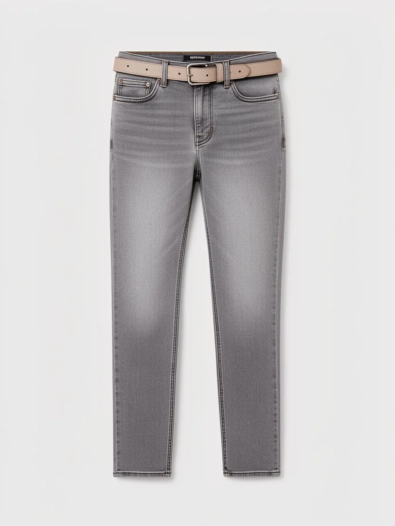 Northwind Straight Leg Low-Rise Jeans With Belt
