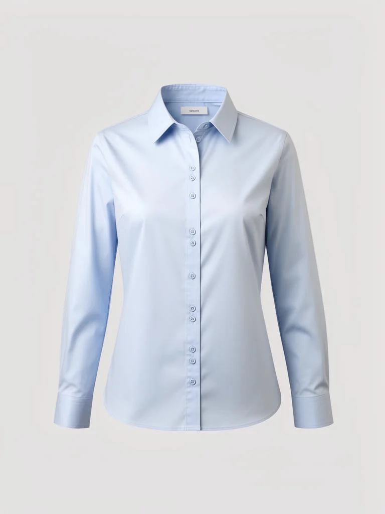 Classic Poplin Button-Up Blouse