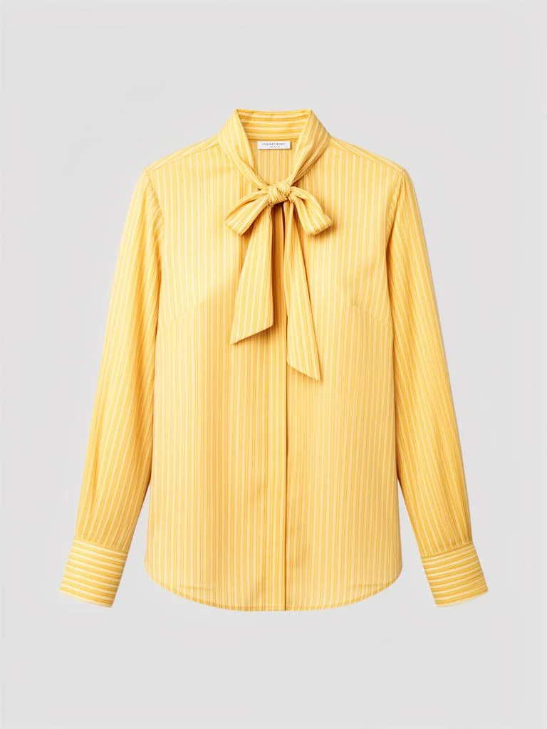 Avenir Striped Tie-Neck Shirt