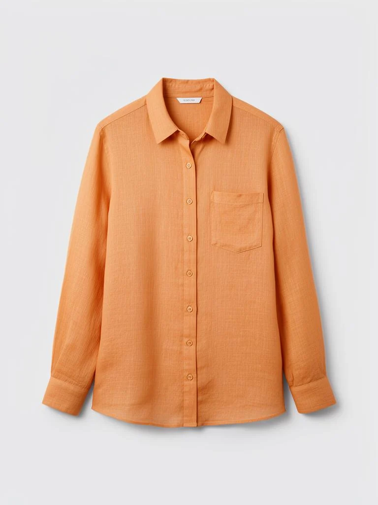 Mira & Stone Linen Button-Down Shirt With Chest Pocket