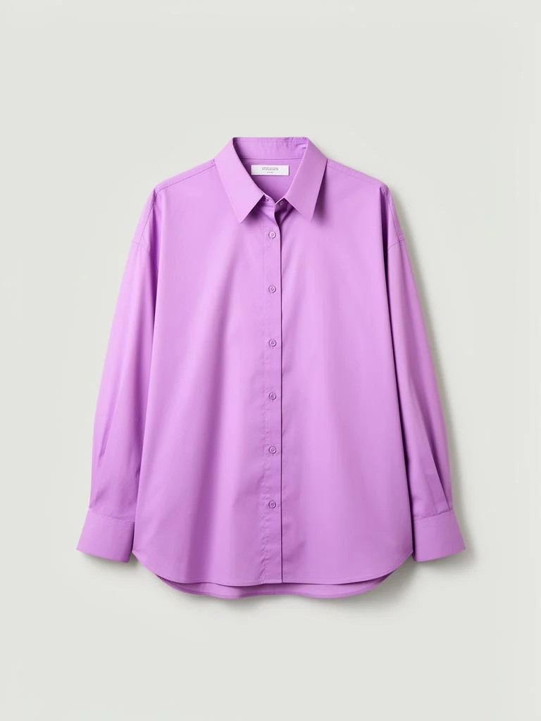 Oversized Poplin Button-Up Shirt