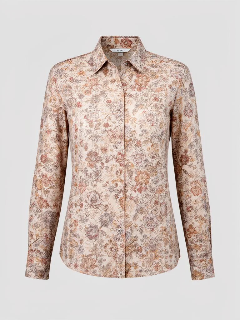 Avenir Floral Pattern Long-Sleeve Shirt