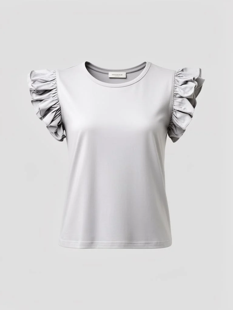 Ruffled Short Sleeve Top — catalog packshot