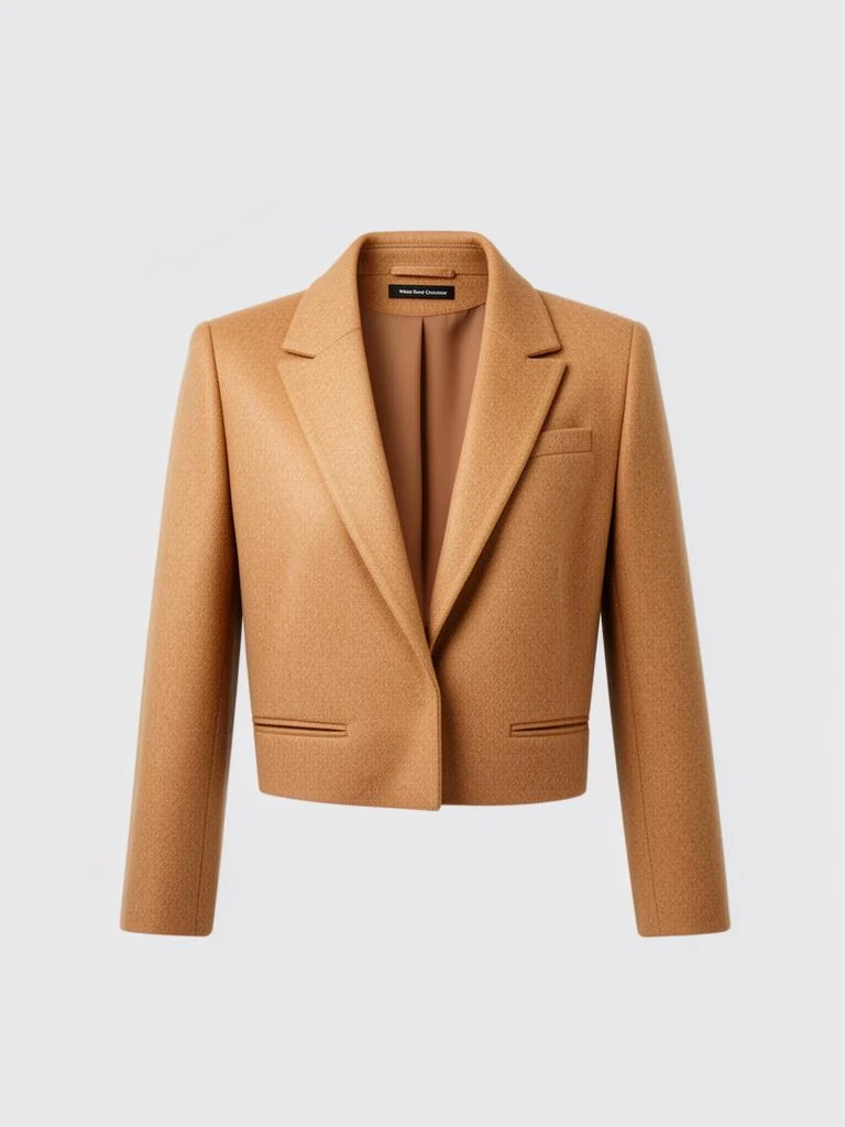 Lumen Studio Wool Blend Cropped Blazer