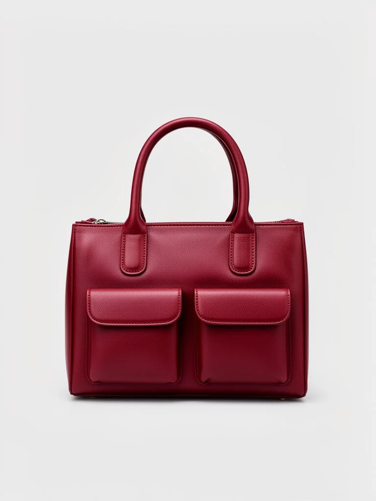 Lumen Studio Leather Mini Tote Bag With Dual Front Pockets