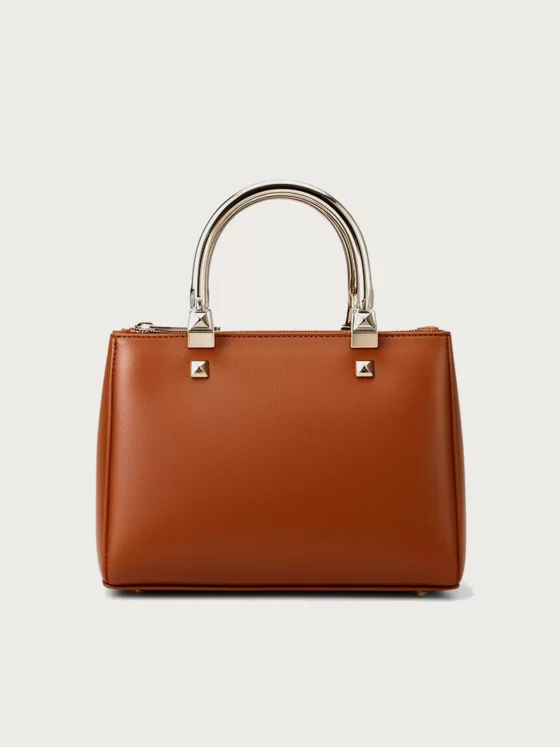 Avenir Structured Mini Tote With Metallic Handle