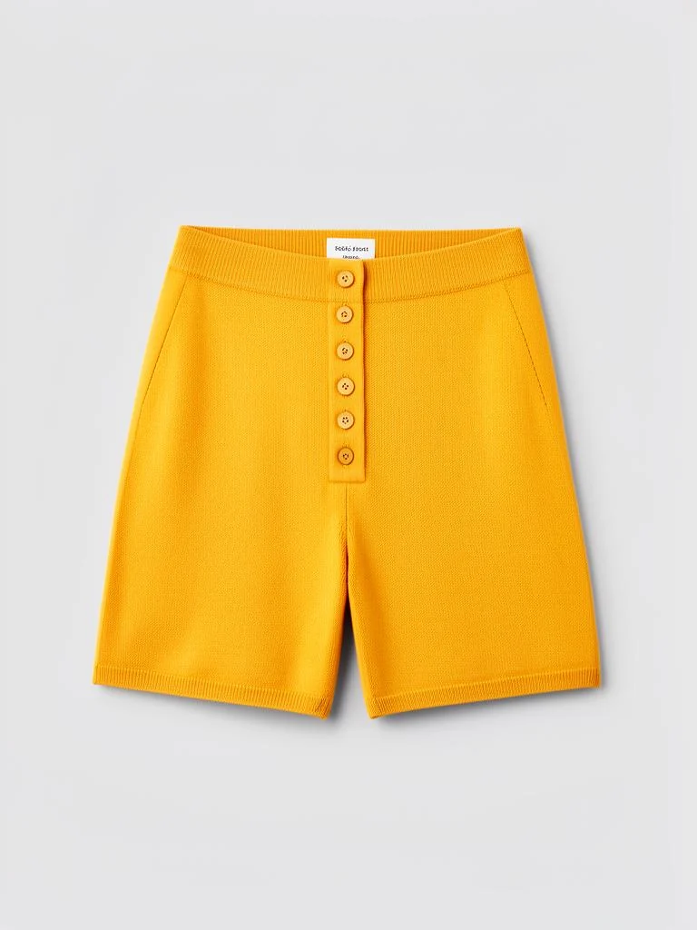 Mira & Stone Button-Front Knit Shorts
