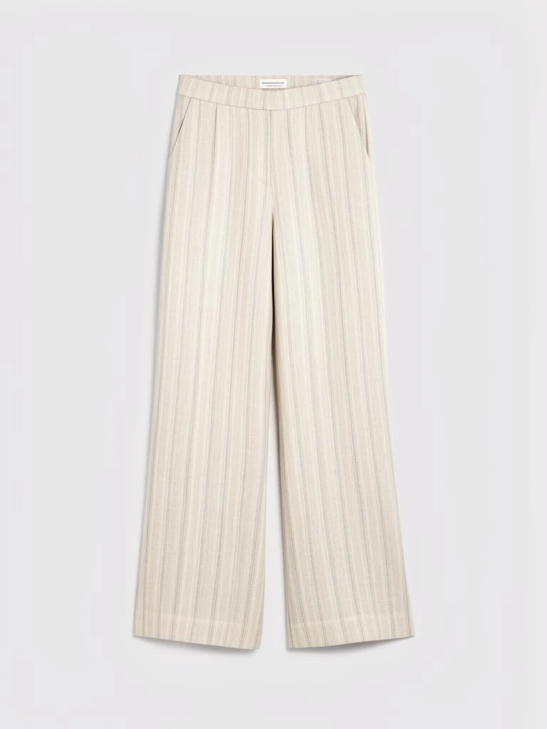 Avenir Striped Linen-Blend Wide-Leg Trousers