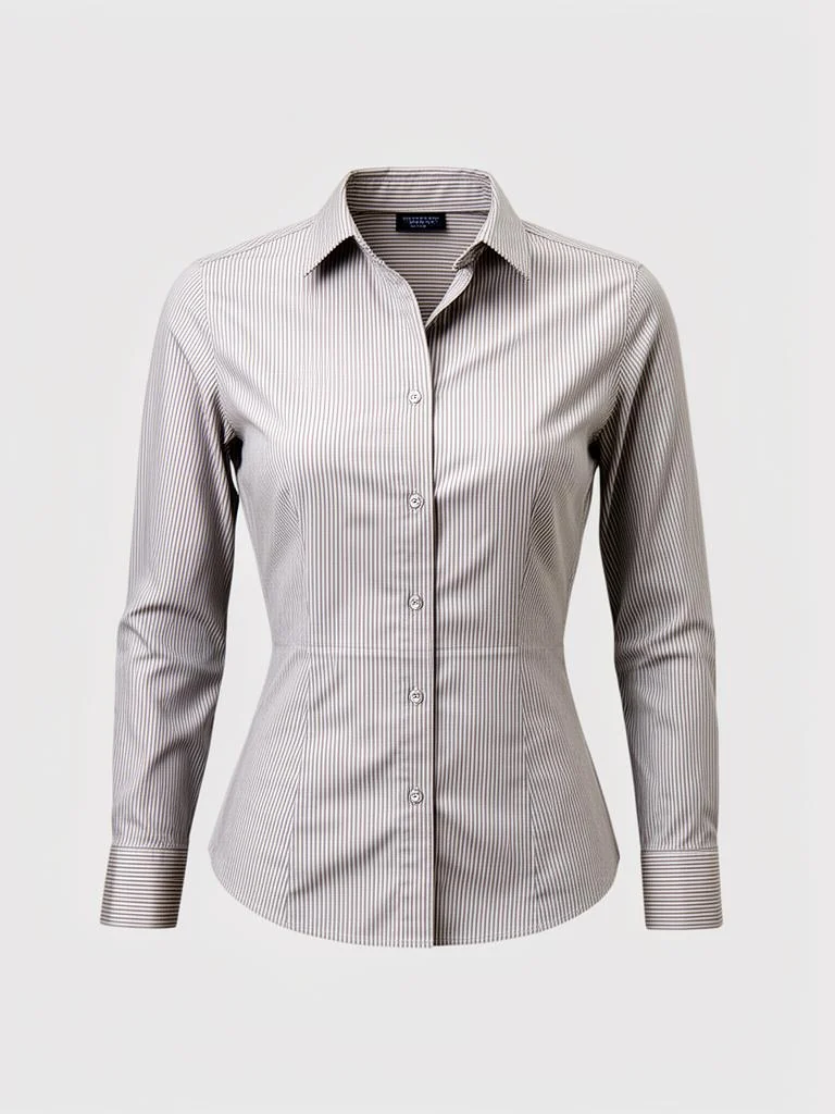 Striped Fitted Waist Shirt