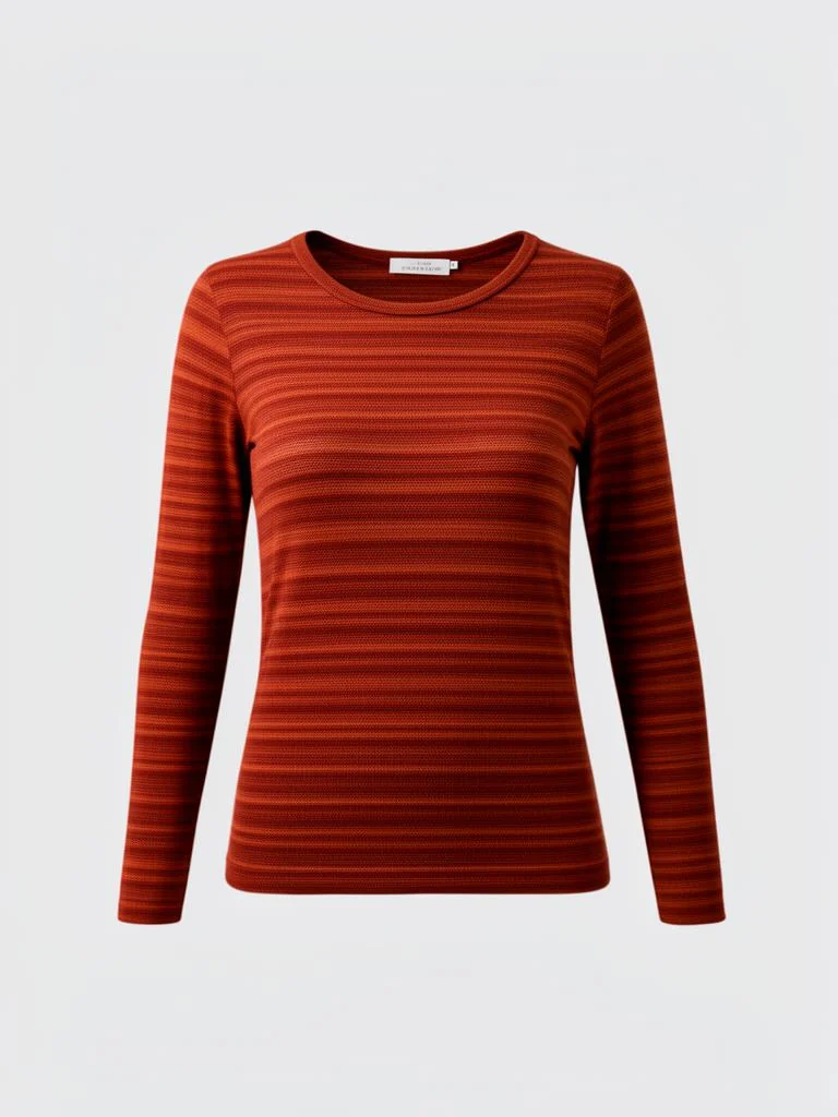 Striped Long-Sleeve Knit Top