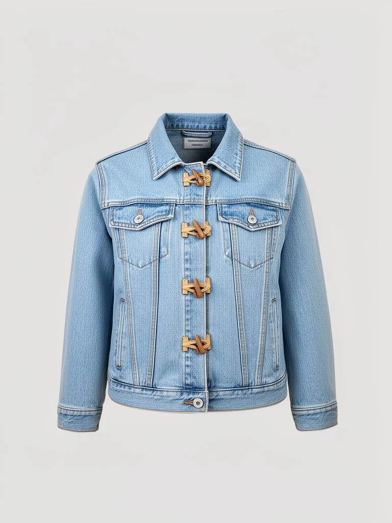Lumen Studio Denim Jacket With Frog Closure